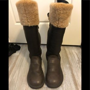 Brand new UGG tall fur leather boots